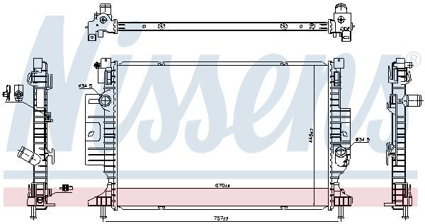 Nissens 606387 - Chladič vody -