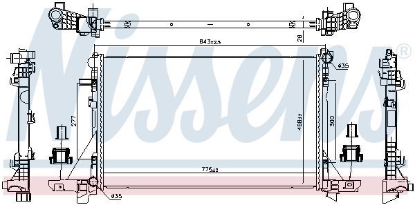 Nissens 606411 - Chladič vody -