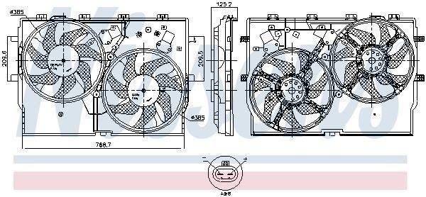 Nissens 850001 - Ventilátor motora -