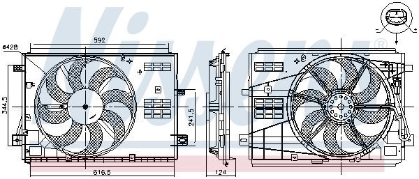 Nissens 85973 - Ventilátor motora -