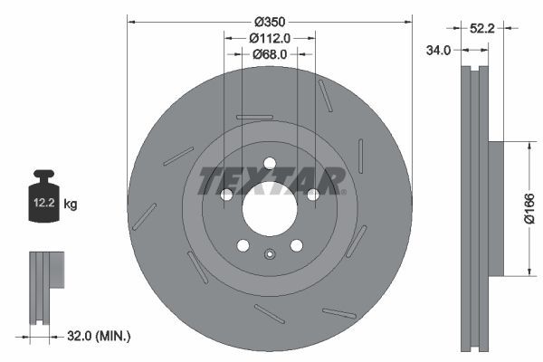 Textar 92319105 - Brzdový kotúč -