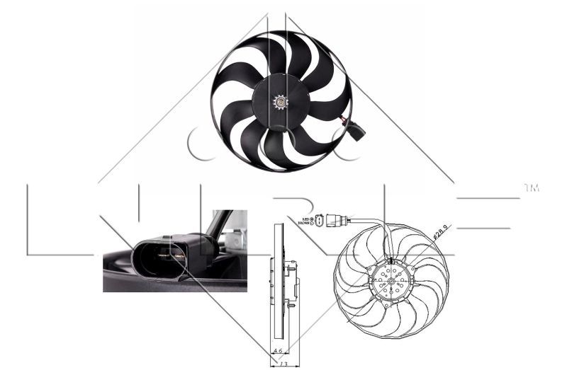 NRF 47381 - Ventilátor motora -