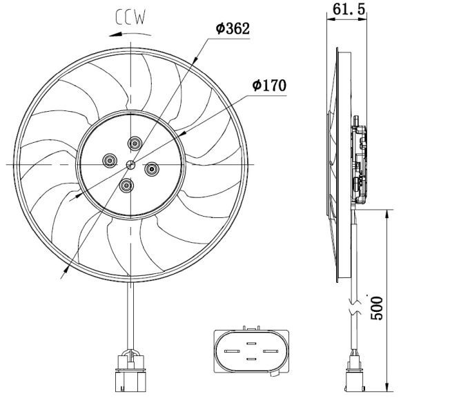 NRF 47931 - Ventilátor motora -