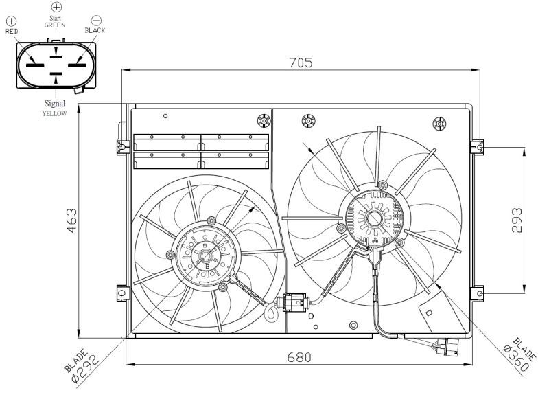 NRF 47941 - Ventilátor motora -
