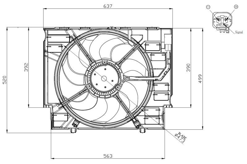 NRF 47960 - Ventilátor motora -