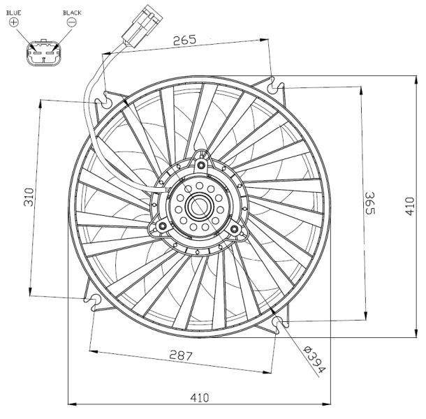 NRF 47962 - Ventilátor motora -