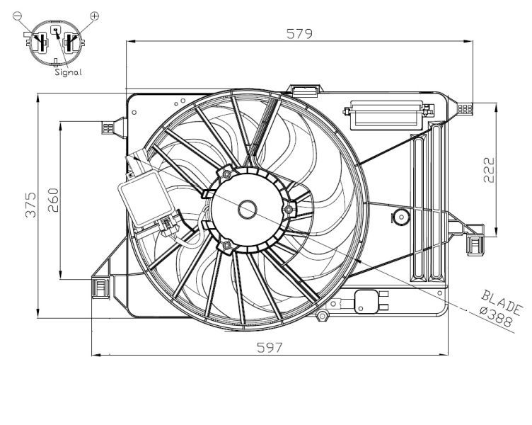 NRF 47964 - Ventilátor motora -