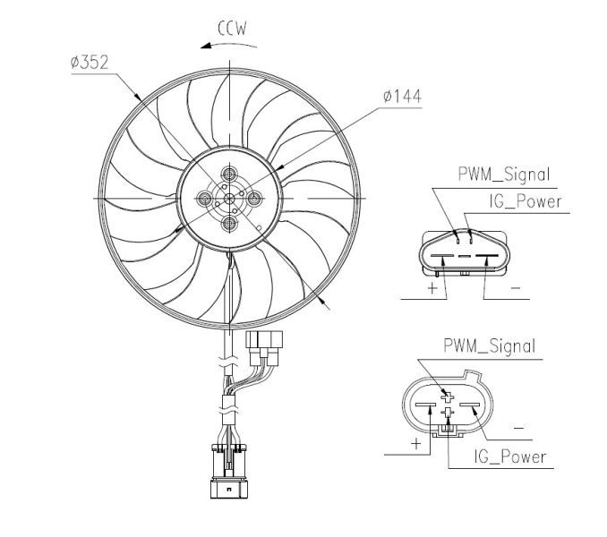 NRF 47969 - Ventilátor motora -