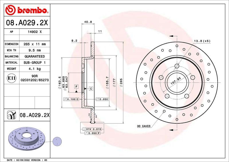 Brembo 08.A029.2X