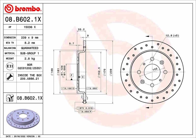 Brembo 08.B602.1X