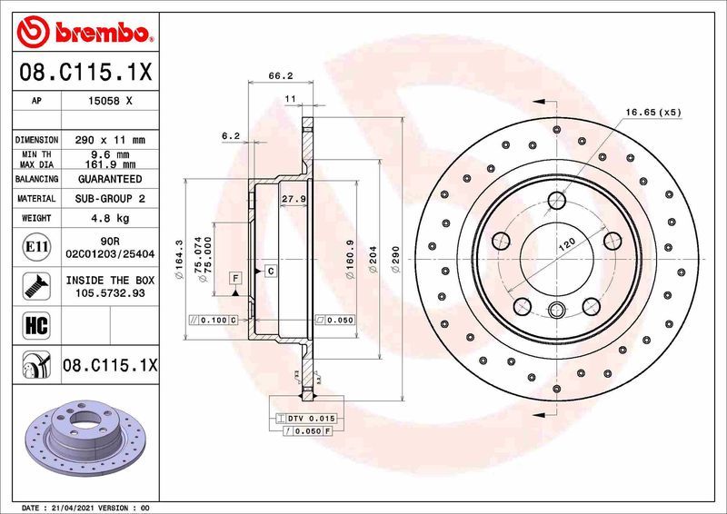 Brembo 08.C115.1X