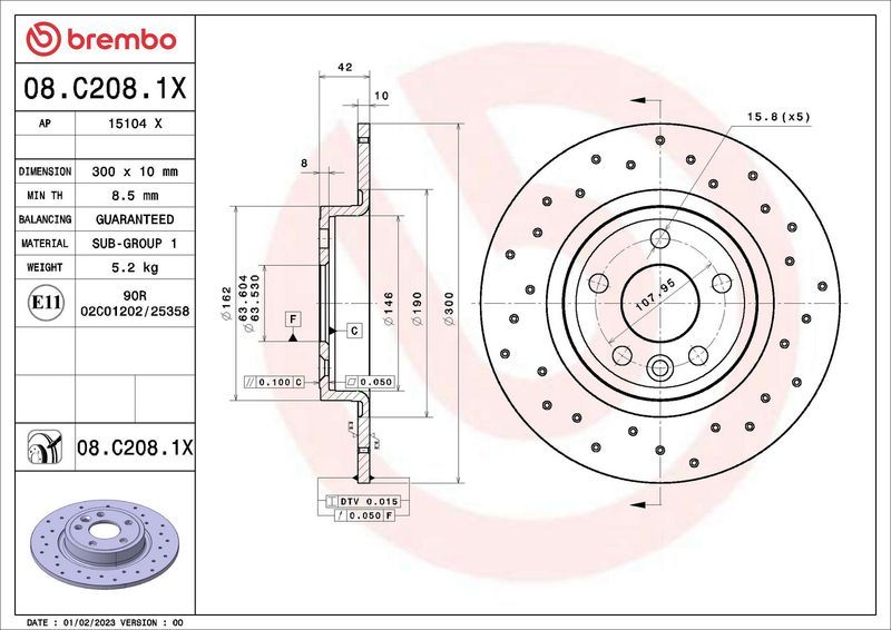 Brembo 08.C208.1X