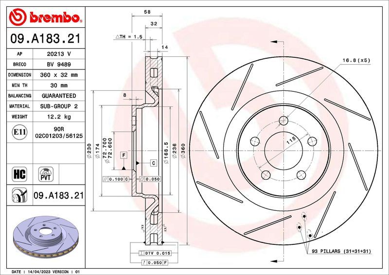 Brembo 09.A183.21
