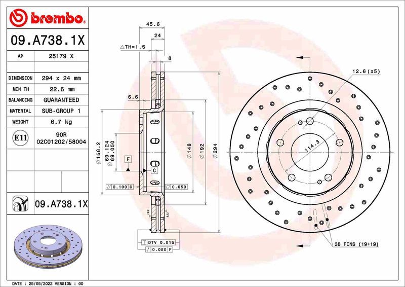 Brembo 09.A738.1X