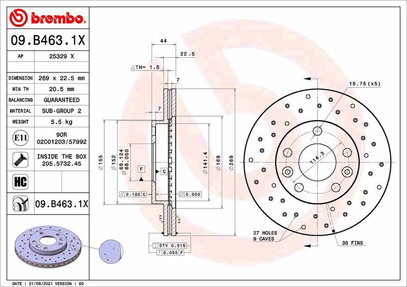 Brembo 09.B463.1X