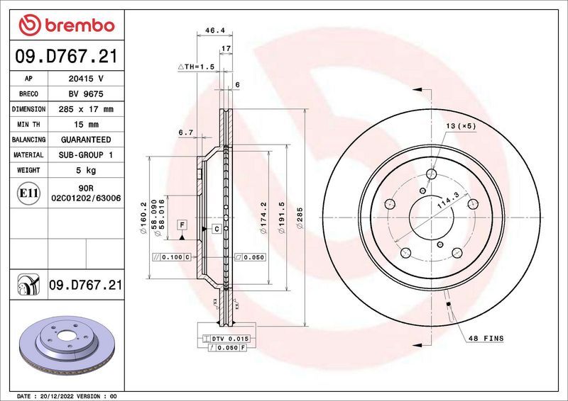 Brembo 09.D767.21