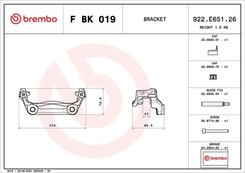Brembo F BK 019 -  -