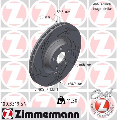 Zimmermann 100.3319.54 - Brzdový kotúč -