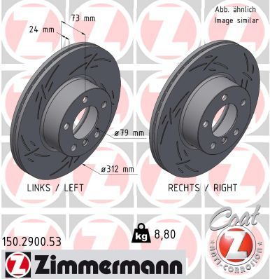 Zimmermann 150.2900.53 - Brzdový kotúč -