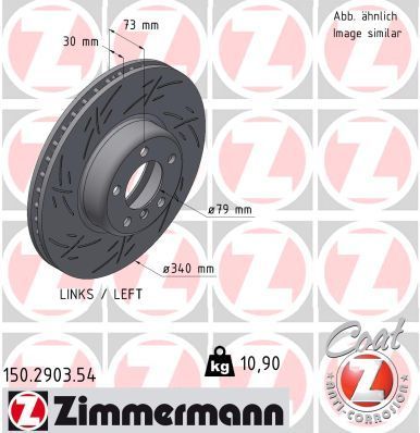 Zimmermann 150.2903.54 - Brzdový kotúč -
