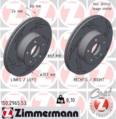 Zimmermann 150.2965.53 - Brzdový kotúč -