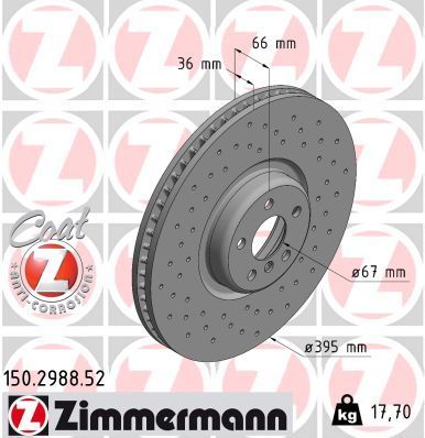 Zimmermann 150.2988.52 - Brzdový kotúč -