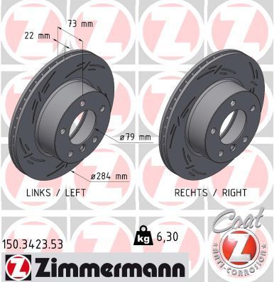 Zimmermann 150.3423.53 - Brzdový kotúč -