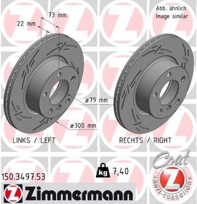 Zimmermann 150.3497.53 - Brzdový kotúč -
