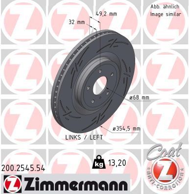 Zimmermann 200.2545.54 - Brzdový kotúč -