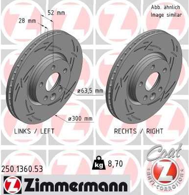 Zimmermann 250.1360.53 - Brzdový kotúč -