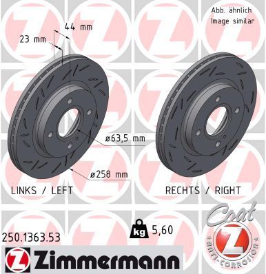 Zimmermann 250.1363.53 - Brzdový kotúč -