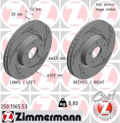 Zimmermann 250.1365.53 - Brzdový kotúč -