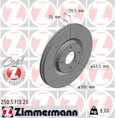 Zimmermann 250.5713.20 - Brzdový kotúč -