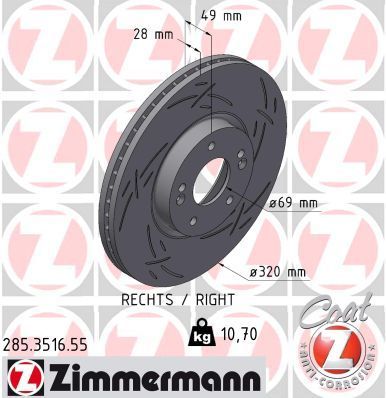 Zimmermann 285.3516.55 - Brzdový kotúč -