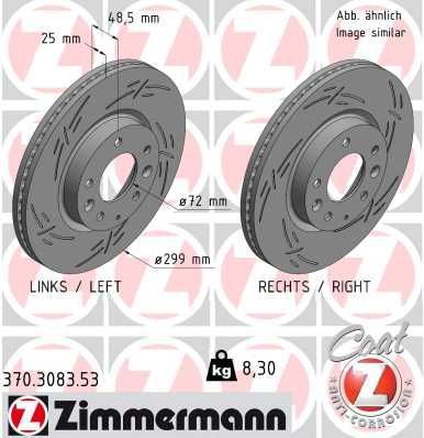Zimmermann 370.3083.53 - Brzdový kotúč -