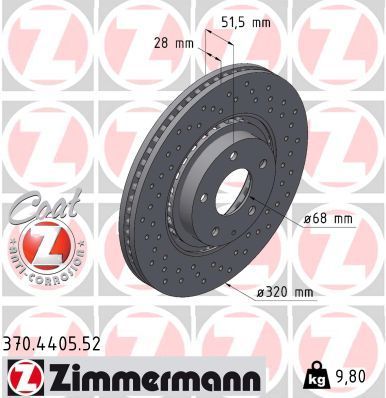 Zimmermann 370.4405.52 - Brzdový kotúč -