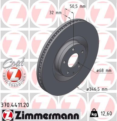 Zimmermann 370.4411.20 - Brzdový kotúč -