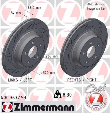 Zimmermann 400.3672.53 - Brzdový kotúč -