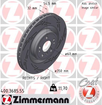 Zimmermann 400.3685.55 - Brzdový kotúč -