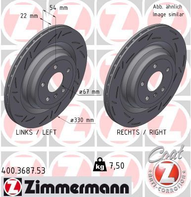 Zimmermann 400.3687.53 - Brzdový kotúč -