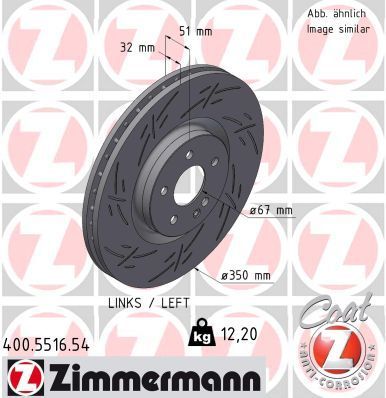 Zimmermann 400.5516.54 - Brzdový kotúč -