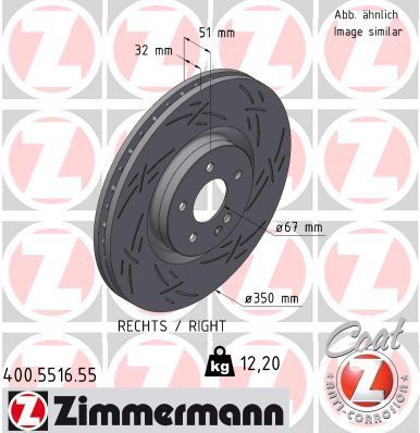 Zimmermann 400.5516.55 - Brzdový kotúč -