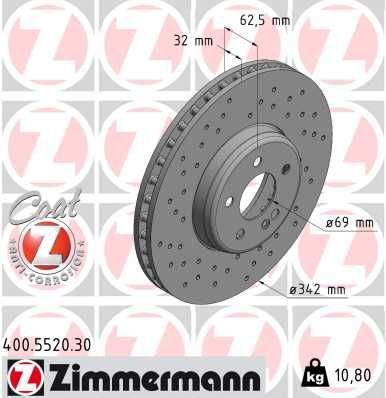 Zimmermann 400.5520.30 - Brzdový kotúč -