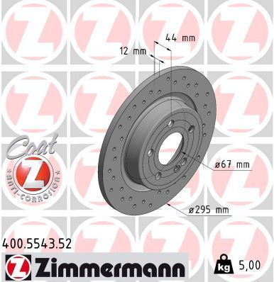 Zimmermann 400.5543.52 - Brzdový kotúč -