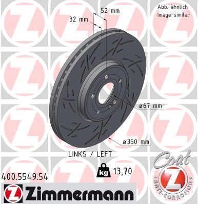 Zimmermann 400.5549.54 - Brzdový kotúč -