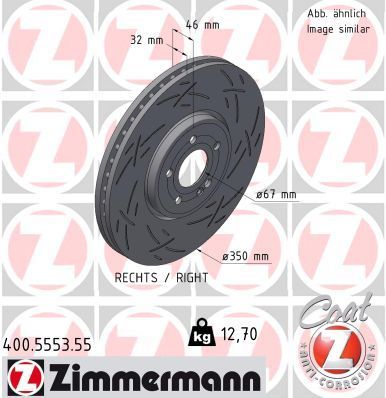 Zimmermann 400.5553.55 - Brzdový kotúč -