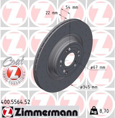 Zimmermann 400.5564.52 - Brzdový kotúč -