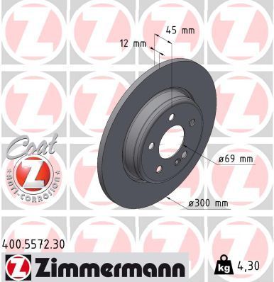Zimmermann 400.5572.30 - Brzdový kotúč -