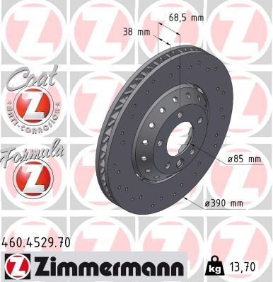 Zimmermann 460.4529.70 - Brzdový kotúč -