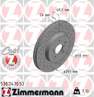 Zimmermann 530.2470.52 - Brzdový kotúč -